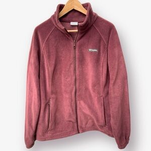Columbia Women's Brick Red Fleece Jacket Size XXL